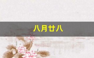八月廿八(八月廿八是农历几号)