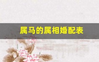 属马的属相婚配表(属马的属相婚配表大全集图片)