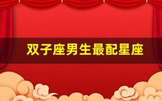双子座男生最配星座(双子座男生最佳配对星座)