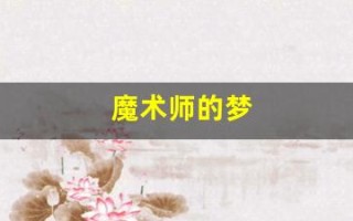魔术师的梦(魔术师的梦幻之旅中文版)