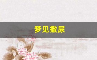 梦见撒尿(梦见别人撒尿是什么意思)