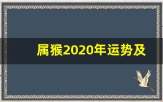 属猴2020年运势及运程(1980年属猴2024年运势完整版)
