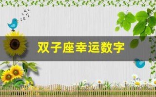双子座幸运数字(今天双子座幸运数字)