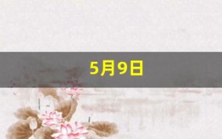 5月9日(5月9日忆山东兄弟古诗怎么写)