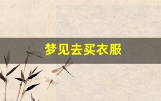 梦见去买衣服