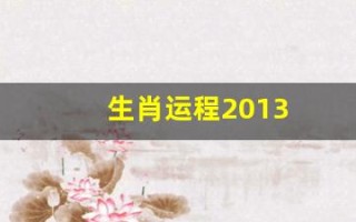 生肖运程2013(生肖运程2024)
