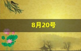 8月20号(8月20号是什么日子)
