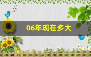 06年现在多大(09年现在多大)