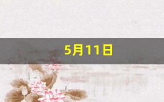 5月11日(5月11日有什么特殊意义)