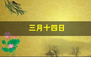 三月十四日(三月十四日出生的人)