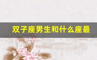 双子座男生和什么座最配(双子座男生和什么座最配女生相配)