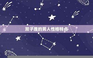 双子座男人性格(射手座男生性格)