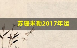 苏珊米勒2017年运势完整版(苏珊米勒2020年星座运势详解)