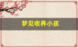 梦见收养小孩
